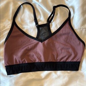 PINK Victoria's Secret Ultimate Pink and Black Sports Bra
